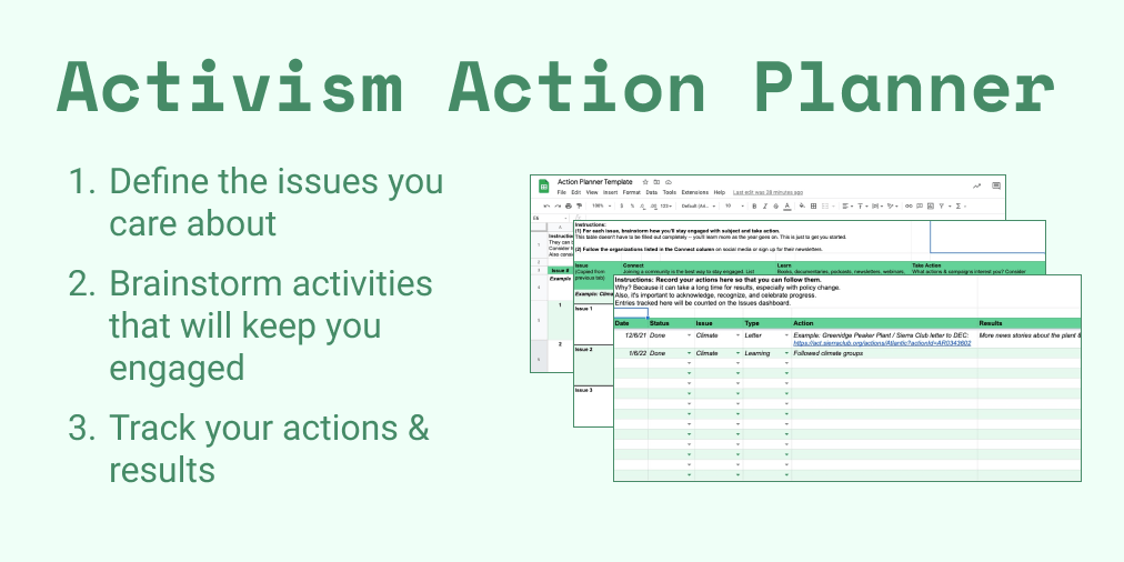 Activism Action Planner flyer